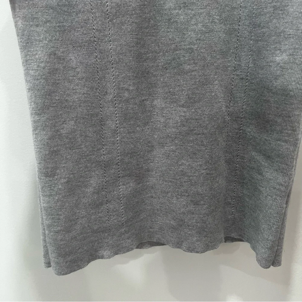 Athleta River Rib Sweater Tank Dress Merino Wool Blend Women’s S Tall Gray - Picture 7 of 13